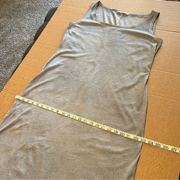 Peruvian Connection Vintage Wash Pima Cotton Tank Maxi Dress Grey size L - Picture 10 of 13